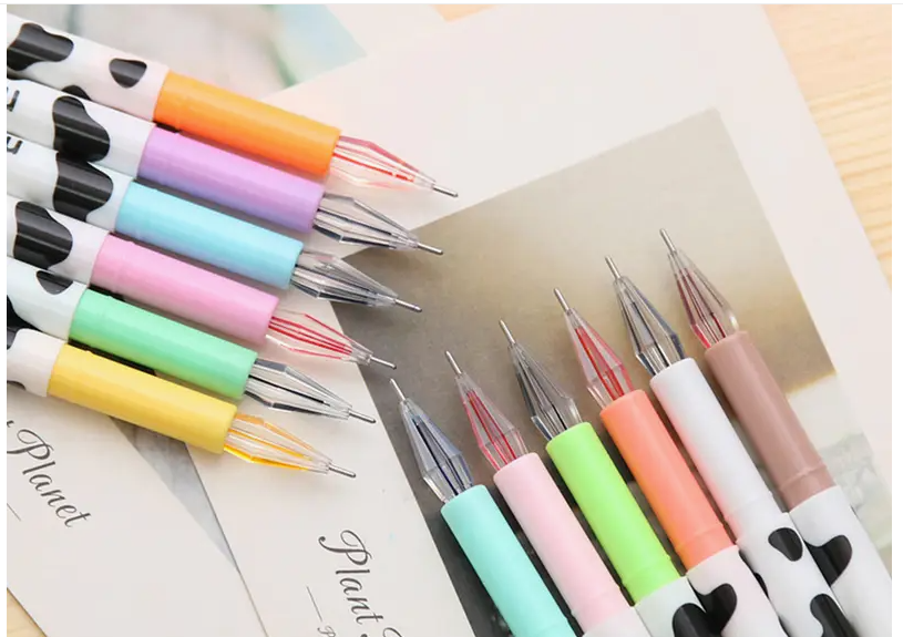 Colorful Diamond Cute Milky Kawaii Cow Design Gel Pen