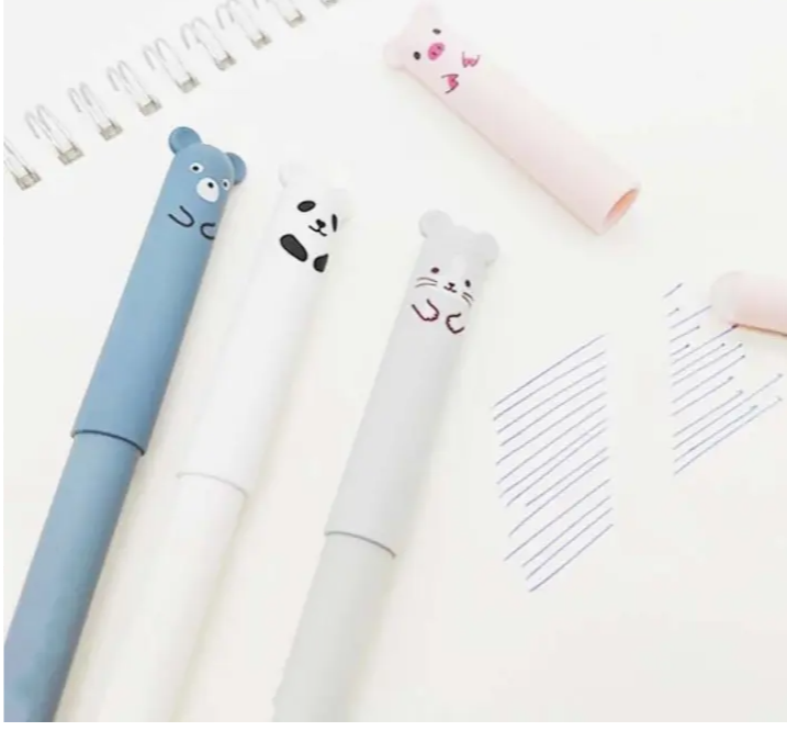 Animals Pig Bear Panda Mouse Erasable Gel Pen