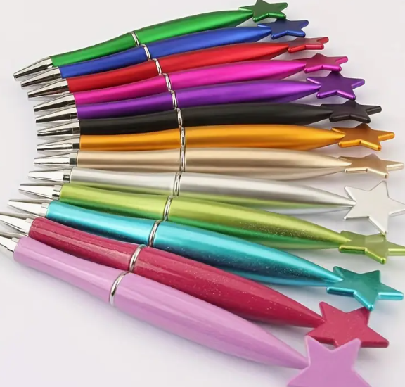 Creative Glitter Star ballpoint pen.