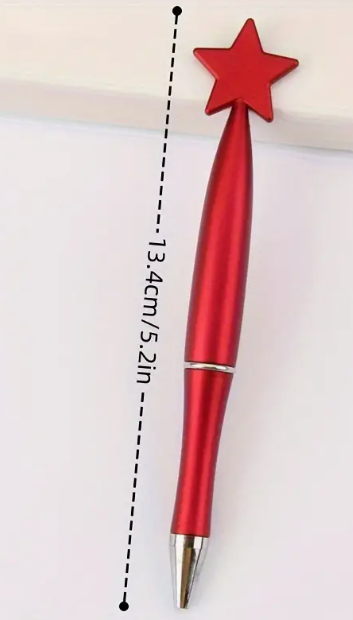 Creative Glitter Star ballpoint pen.