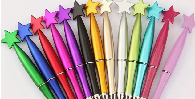 Creative Glitter Star ballpoint pen.