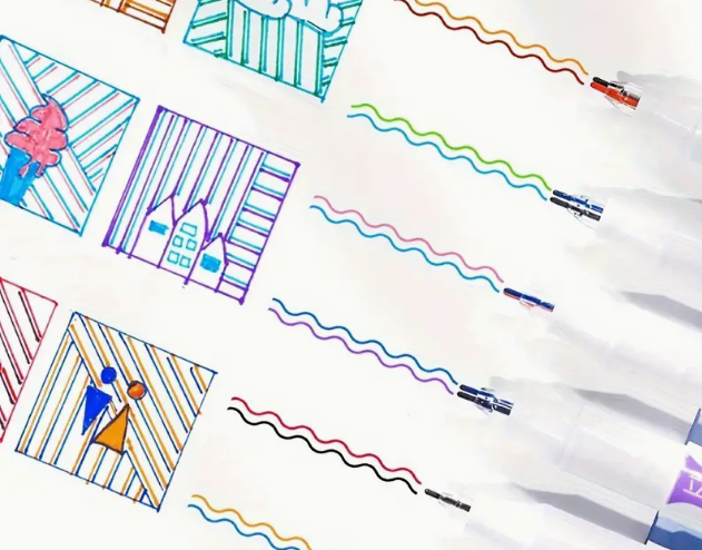 Dual-Tip Colorful Marker Pens