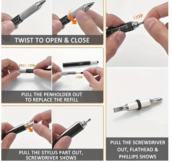 Functional Tool Pen Creative 6-in-1