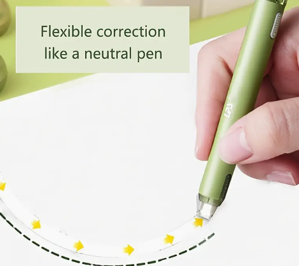 White out correction tape pen with refill