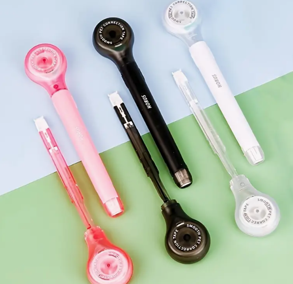 White out correction tape pen with refill