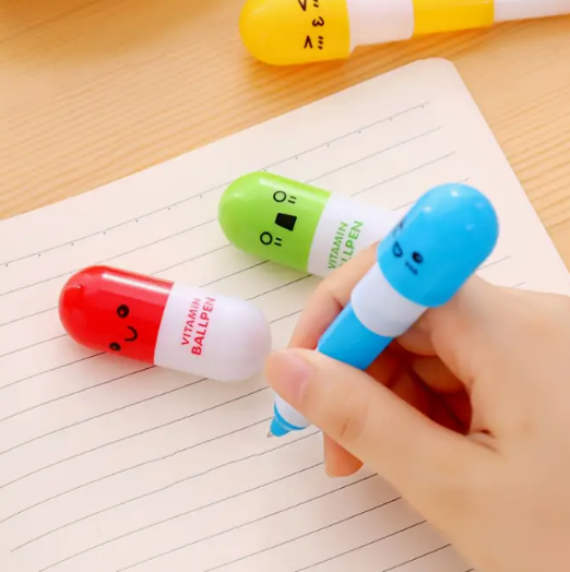 Pill Shaped Pens.
