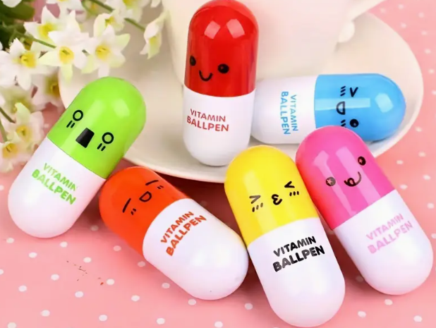 Pill Shaped Pens.