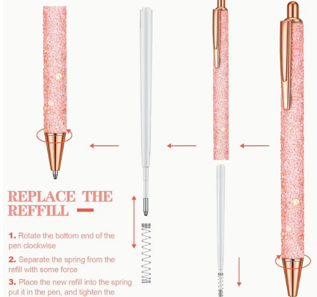 Glitter Pens - Retractable