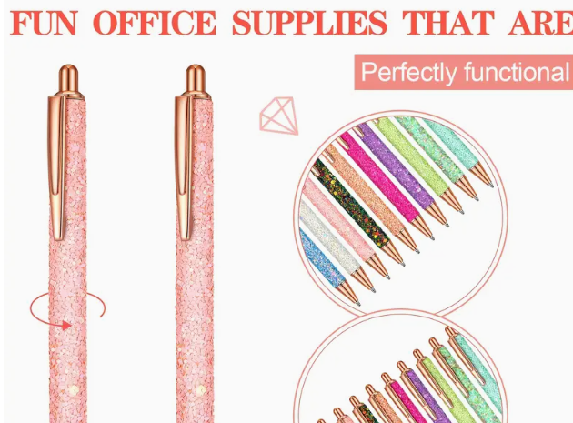 Glitter Pens - Retractable
