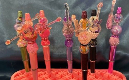 Guitar and Fan Pens