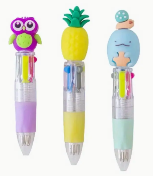 Themed Mini Multicolor Ink Ballpoint Pen Assortment