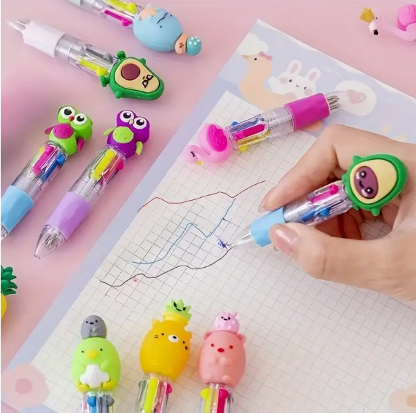 Themed Mini Multicolor Ink Ballpoint Pen Assortment