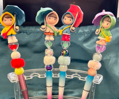 Little girls with umbrella