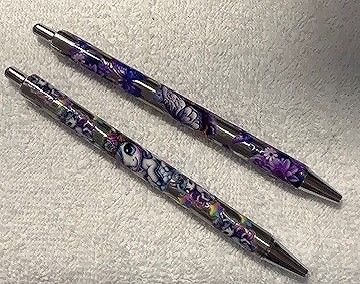Wrapped Clickable Ink Pens No Beads
