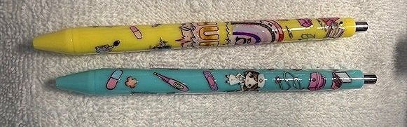 Wrapped Click Ink Pens No Beads