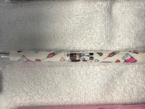 Wrapped Clickable Ink Pens No Beads