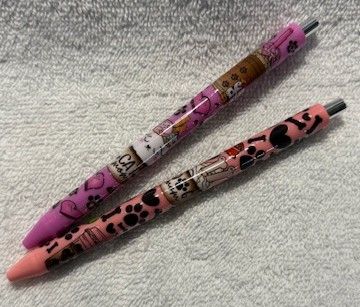 Wrapped Clickable Ink Pens No Beads
