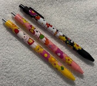 Wrapped Clickable Ink Pens No Beads