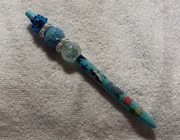 Wrapped Inkpens with Beads