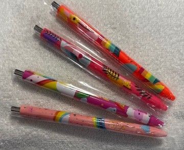 Wrapped Clickable Ink Pens No Beads