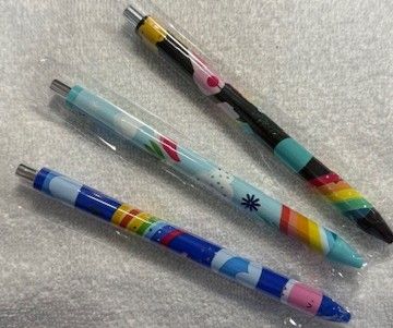 Wrapped Clickable Ink Pens No Beads