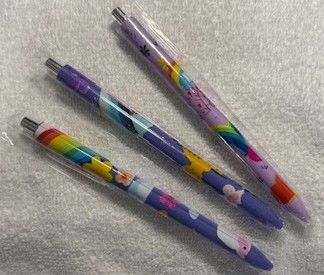 Wrapped Clickable Ink Pens No Beads