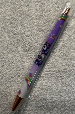Wrapped Clickable Ink Pens No Beads