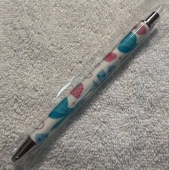 Wrapped Clickable Ink Pens No Beads