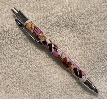 Wrapped Clickable Ink Pens No Beads