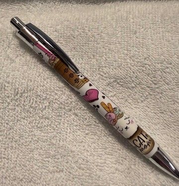 Wrapped Clickable Ink Pens No Beads