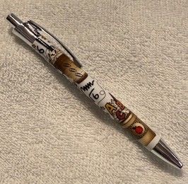 Wrapped Clickable Ink Pens No Beads