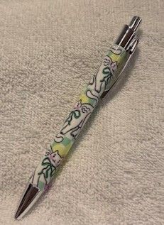 Wrapped Clickable Ink Pens No Beads