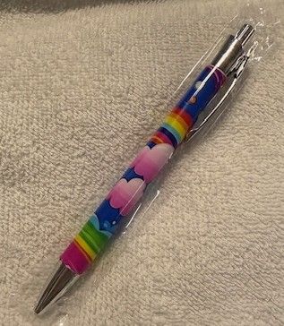 Wrapped Clickable Ink Pens No Beads