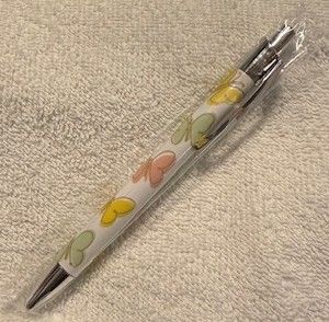 Wrapped Clickable Ink Pens No Beads
