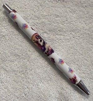 Wrapped Clickable Ink Pens No Beads