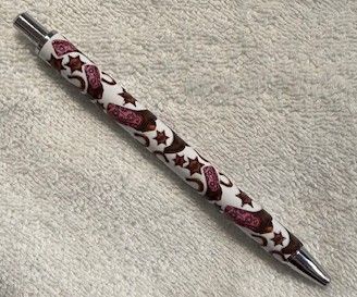 Wrapped Clickable Ink Pens No Beads