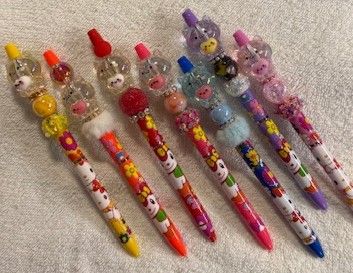Wrapped Inkpens with Beads