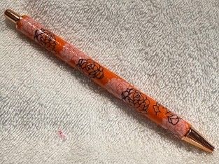 Wrapped Clickable Ink Pens No Beads