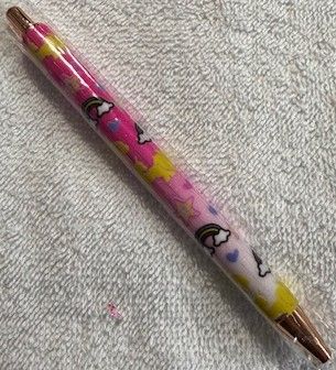 Wrapped Clickable Ink Pens No Beads