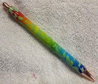 Wrapped Clickable Ink Pens No Beads