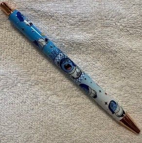 Wrapped Clickable Ink Pens No Beads