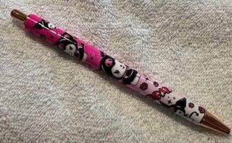 Wrapped Clickable Ink Pens No Beads