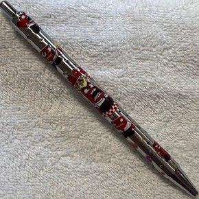 Wrapped Clickable Ink Pens No Beads