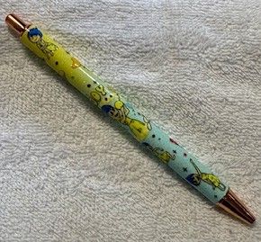 Wrapped Clickable Ink Pens No Beads