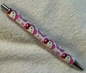 Wrapped Clickable Ink Pens No Beads