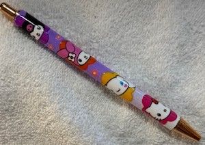 Wrapped Clickable Ink Pens No Beads