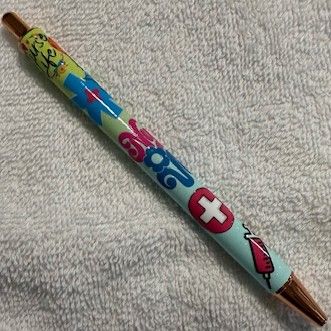 Wrapped Clickable Ink Pens No Beads