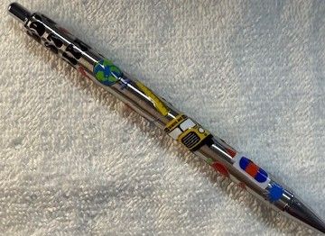 Wrapped Clickable Ink Pens No Beads