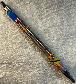 Wrapped Clickable Ink Pens No Beads