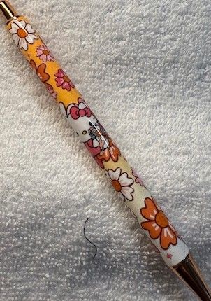 Wrapped Clickable Ink Pens No Beads